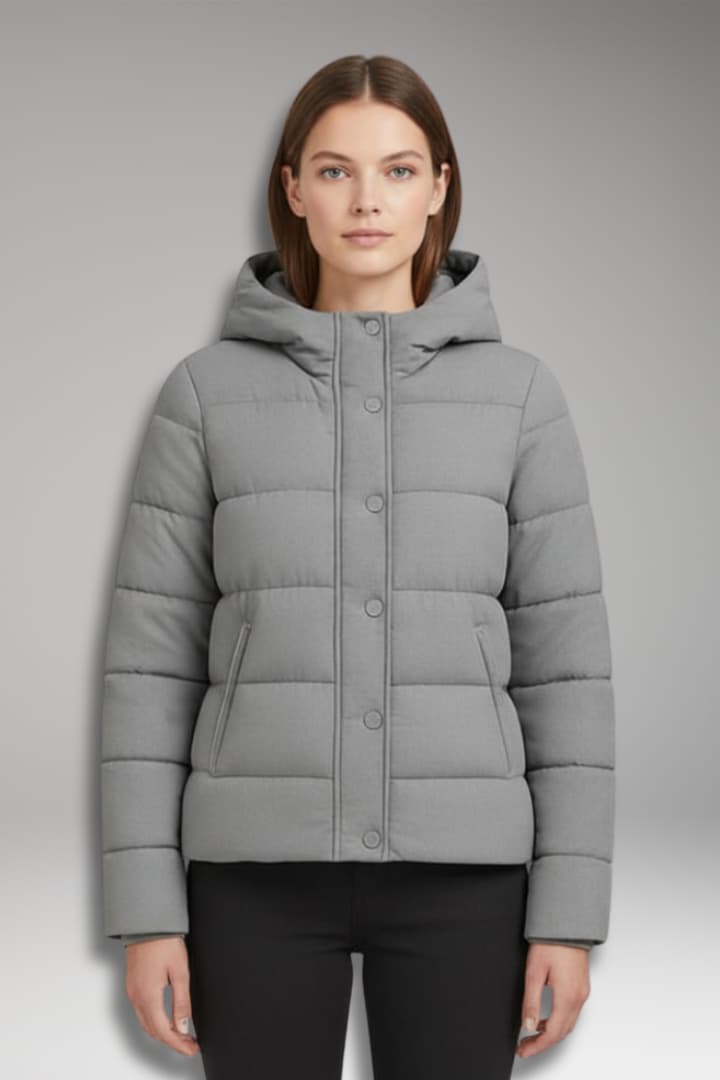 Women’s Winter Jacket with Lined Interior and Front Closure