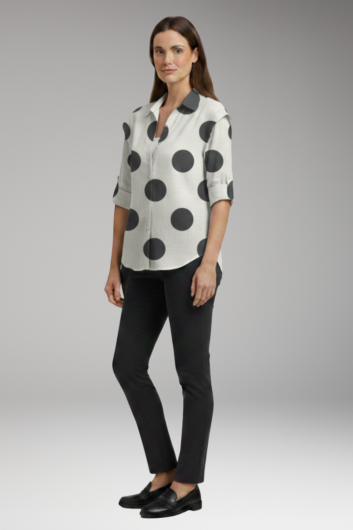Women’s Blouse with Button-Front and Pocket