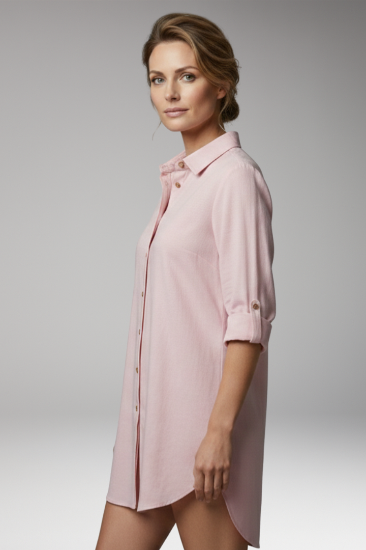 Women’s Blouse with Button-Front and Pockets