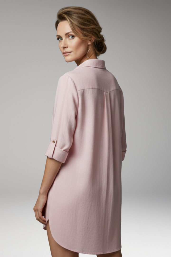 Women’s Blouse with Button-Front and Pockets