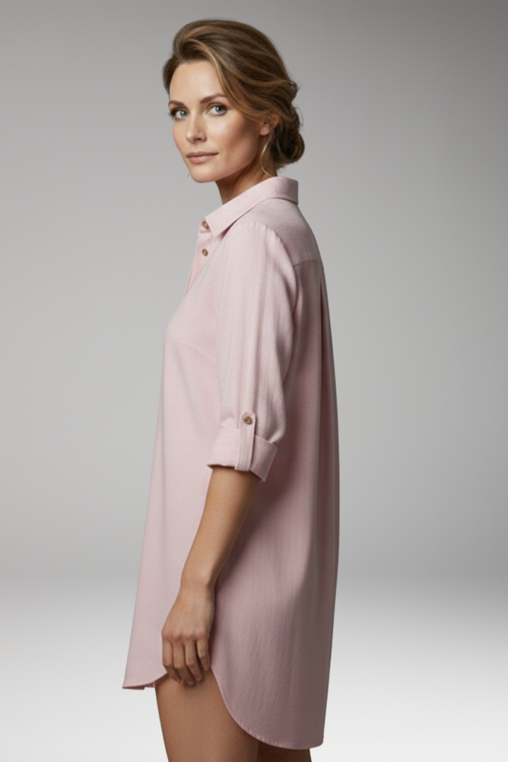 Women’s Blouse with Button-Front and Pockets