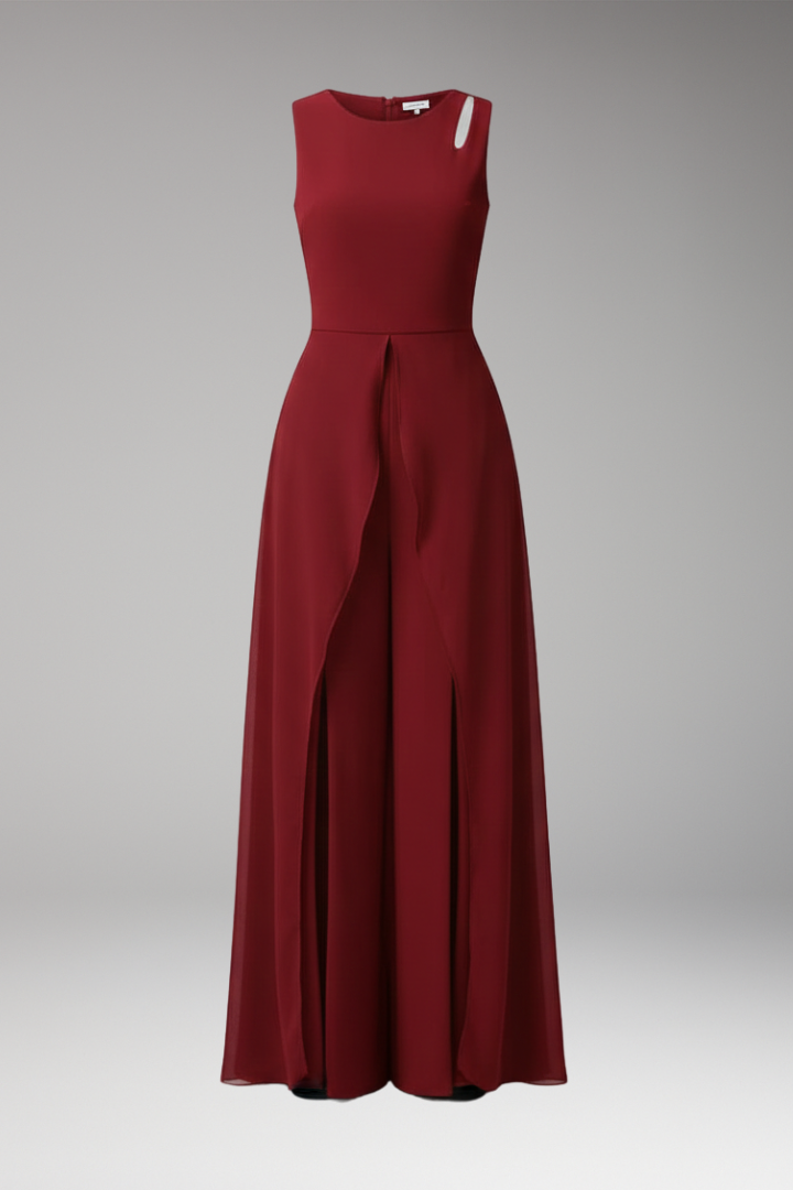 Women's Evening Dress with Slit and Figure-Flattering Fit