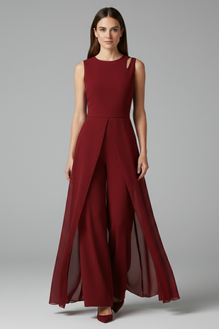 Women's Evening Dress with Slit and Figure-Flattering Fit