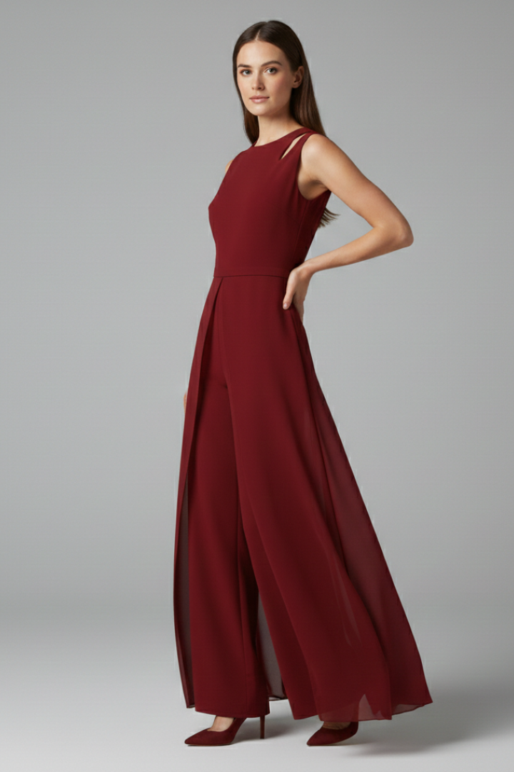 Women's Evening Dress with Slit and Figure-Flattering Fit