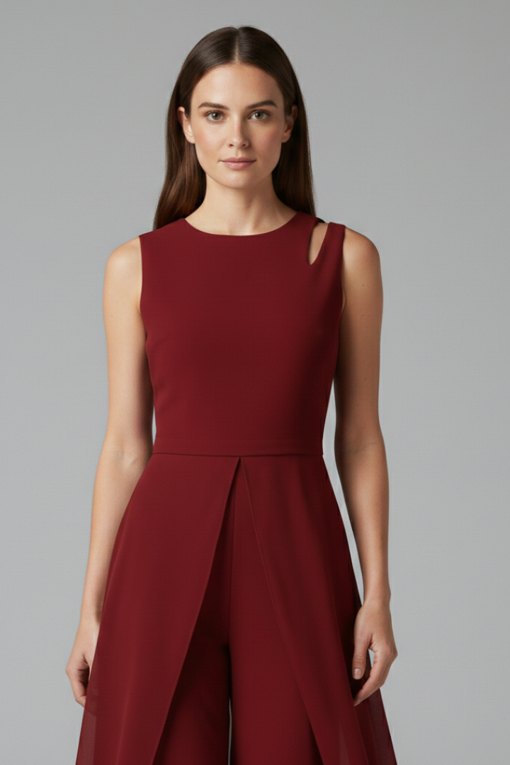 Women's Evening Dress with Slit and Figure-Flattering Fit