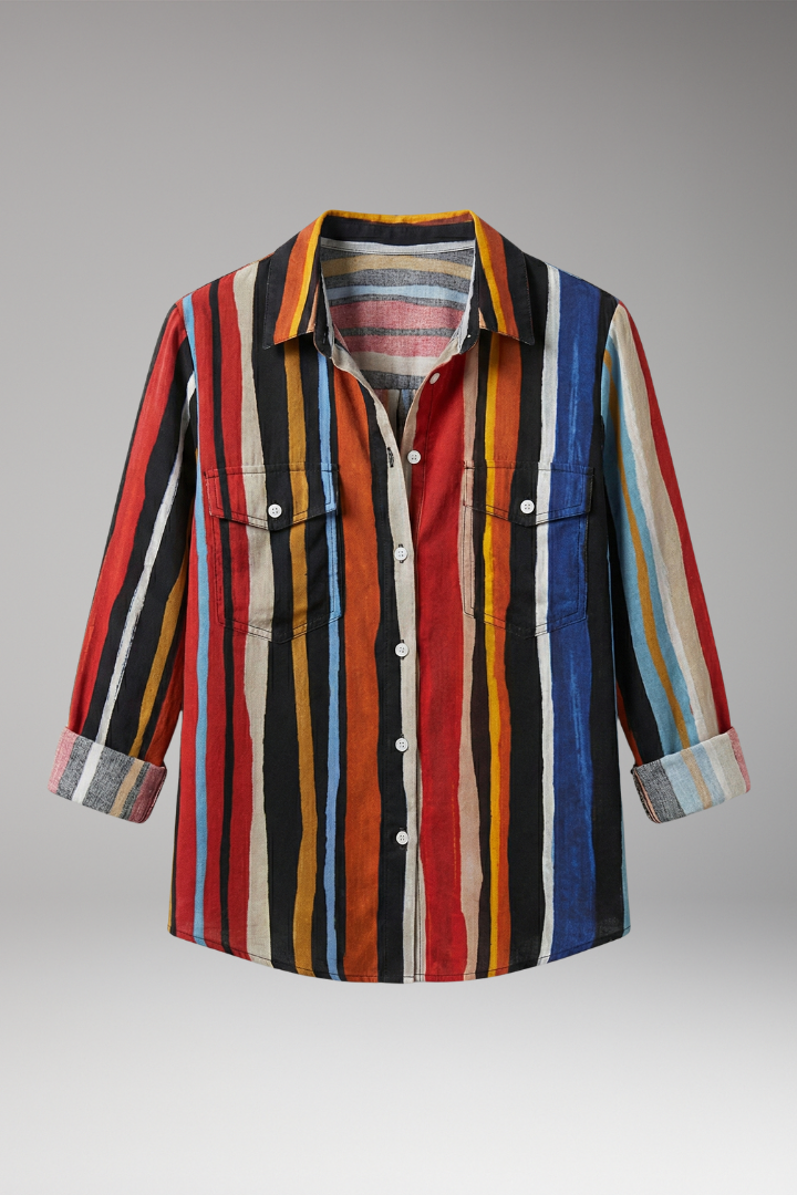 Women's Loose-Fit Shirt with Flowing Design and Versatile Style