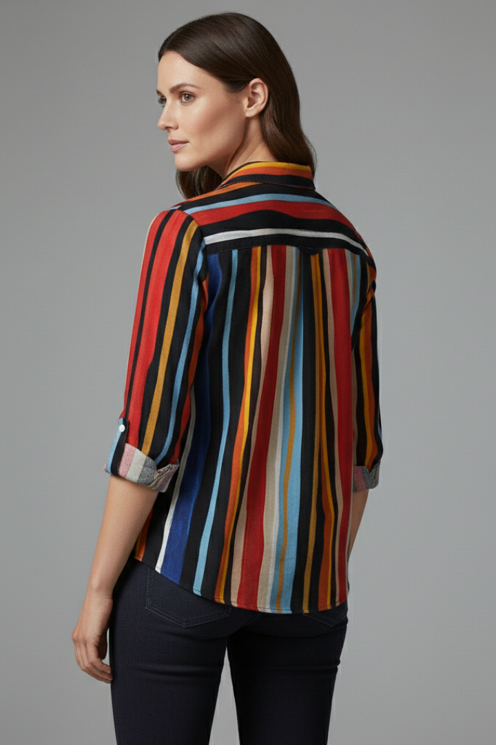 Women's Loose-Fit Shirt with Flowing Design and Versatile Style