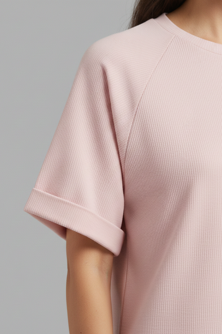 Women’s Oversized T-Shirt with Round Neck and Wide Sleeves