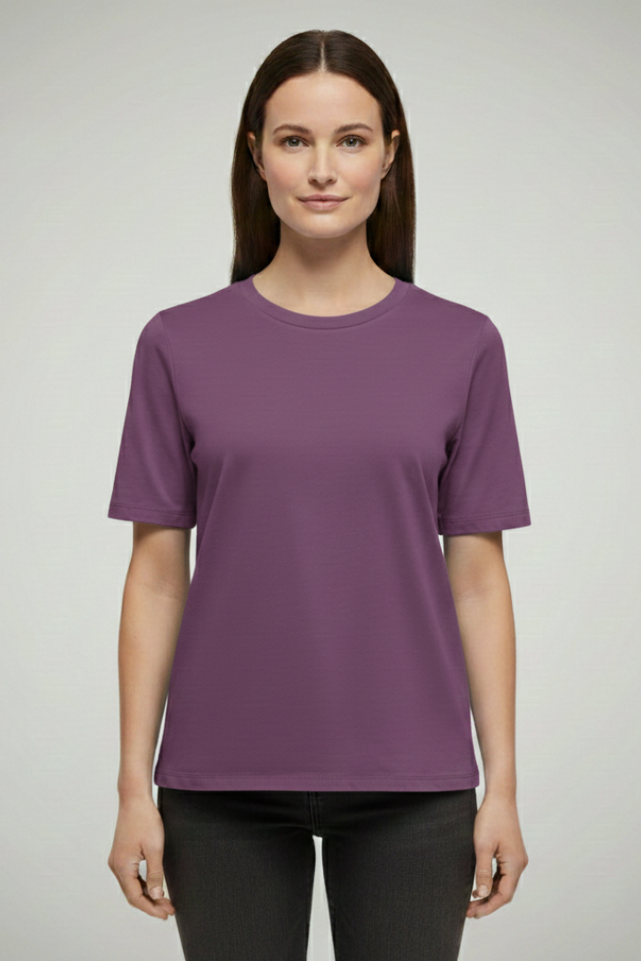 Women's T-Shirt with Round Neck and Short Sleeves