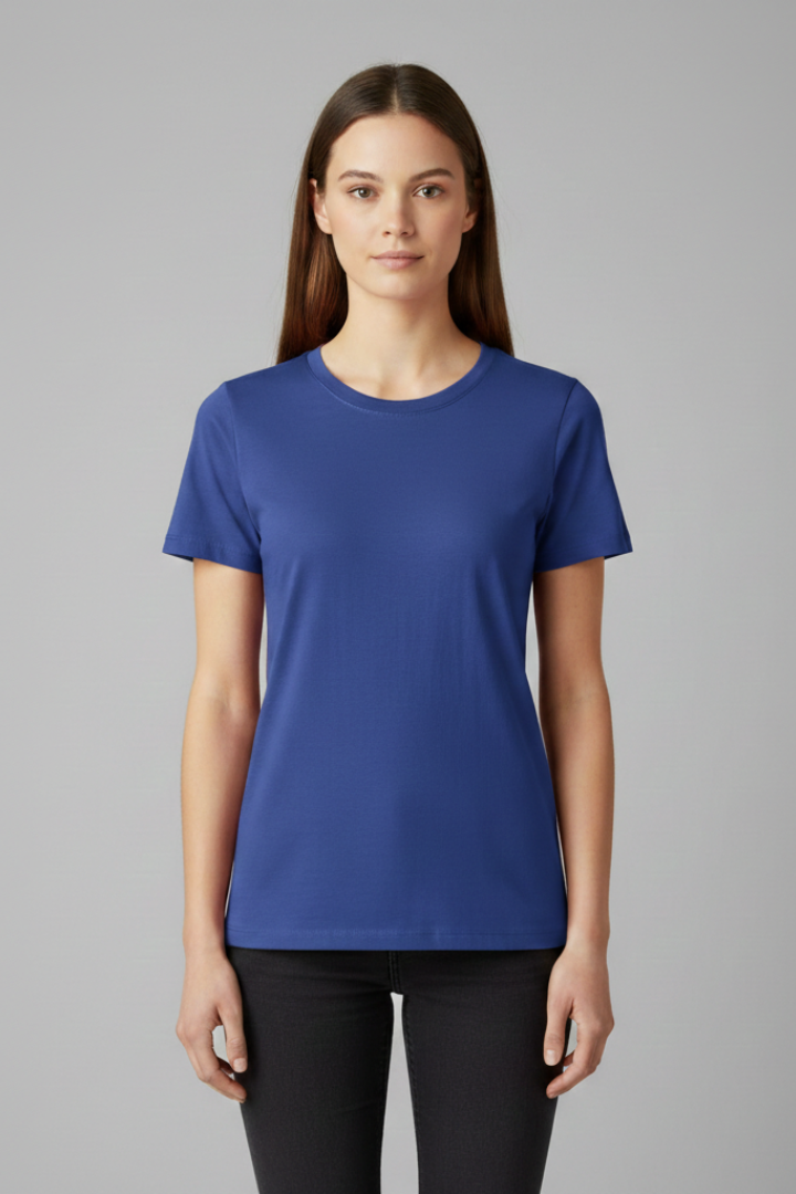 Women's T-Shirt with Round Neck and Short Sleeves