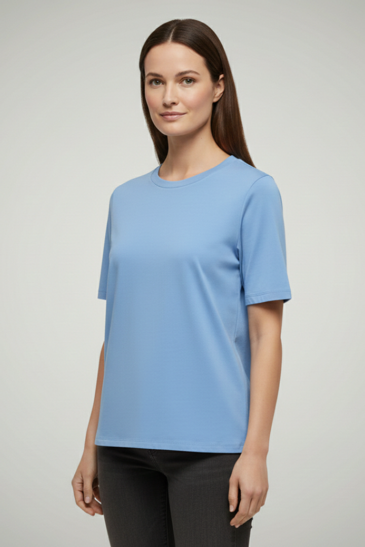 Women's T-Shirt with Round Neck and Short Sleeves
