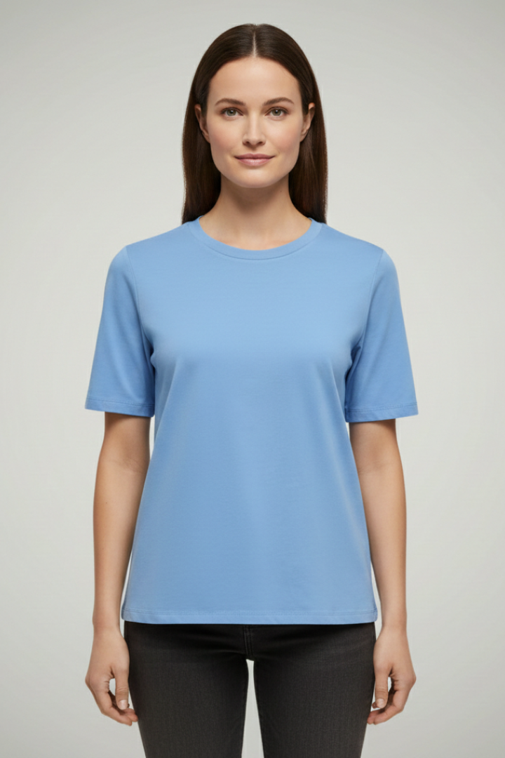 Women's T-Shirt with Round Neck and Short Sleeves
