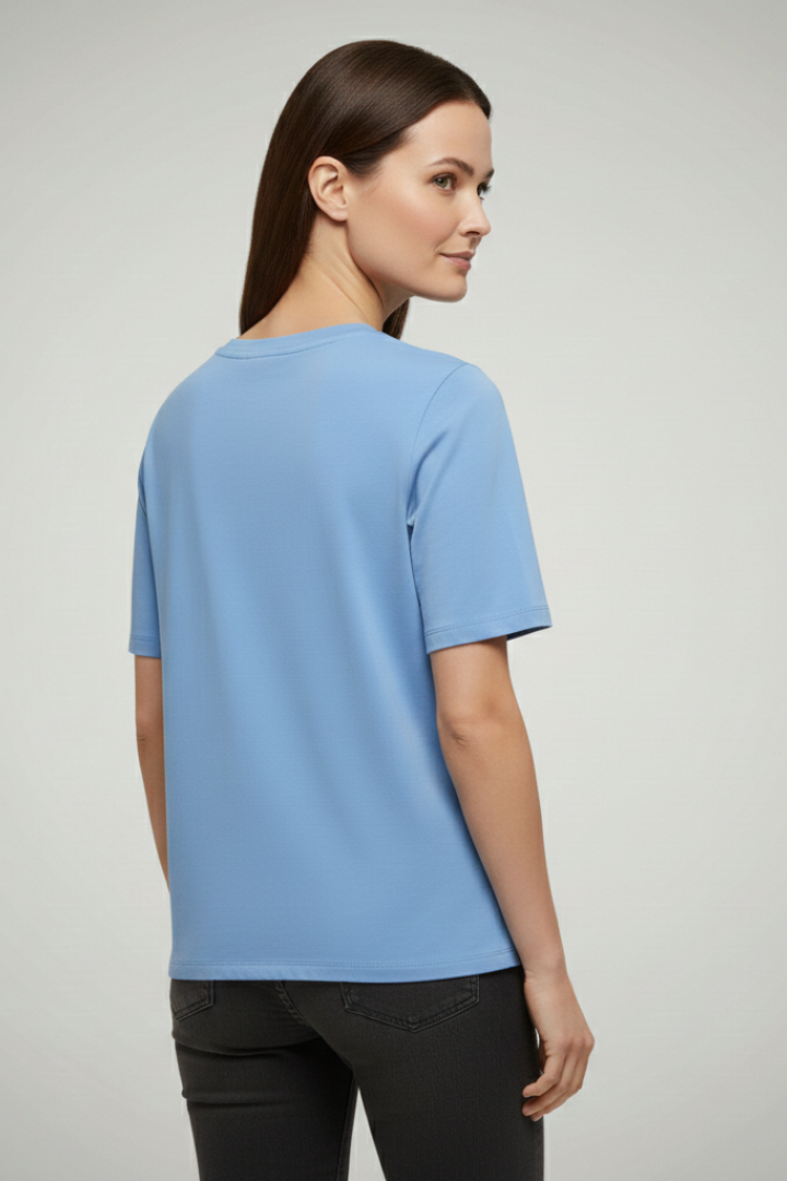 Women's T-Shirt with Round Neck and Short Sleeves