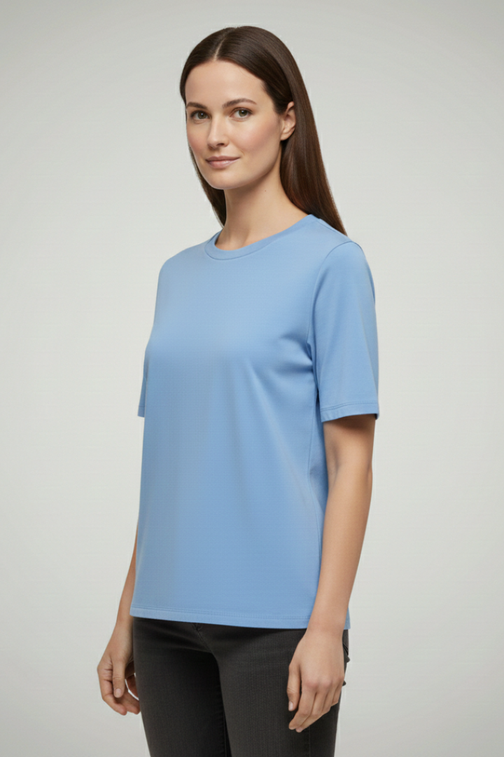 Women's T-Shirt with Round Neck and Short Sleeves