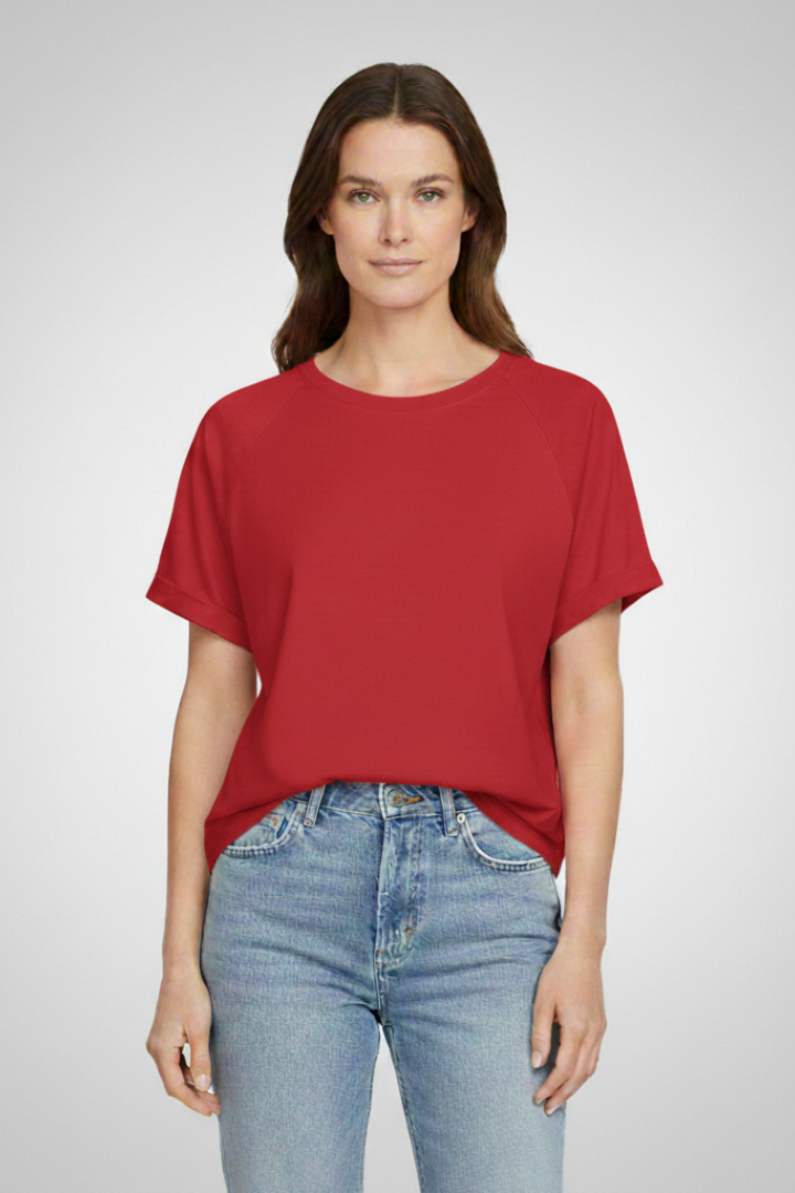 Women's T-shirt with Round Neck and Short Sleeves