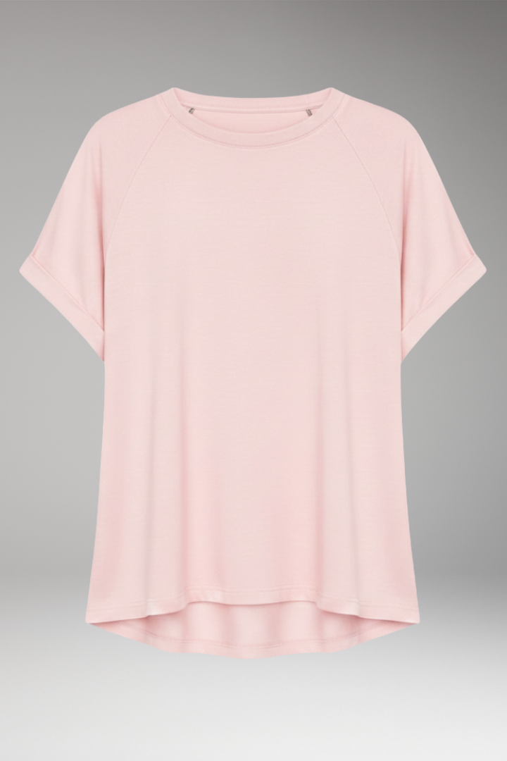 Women's T-shirt with Round Neck and Short Sleeves