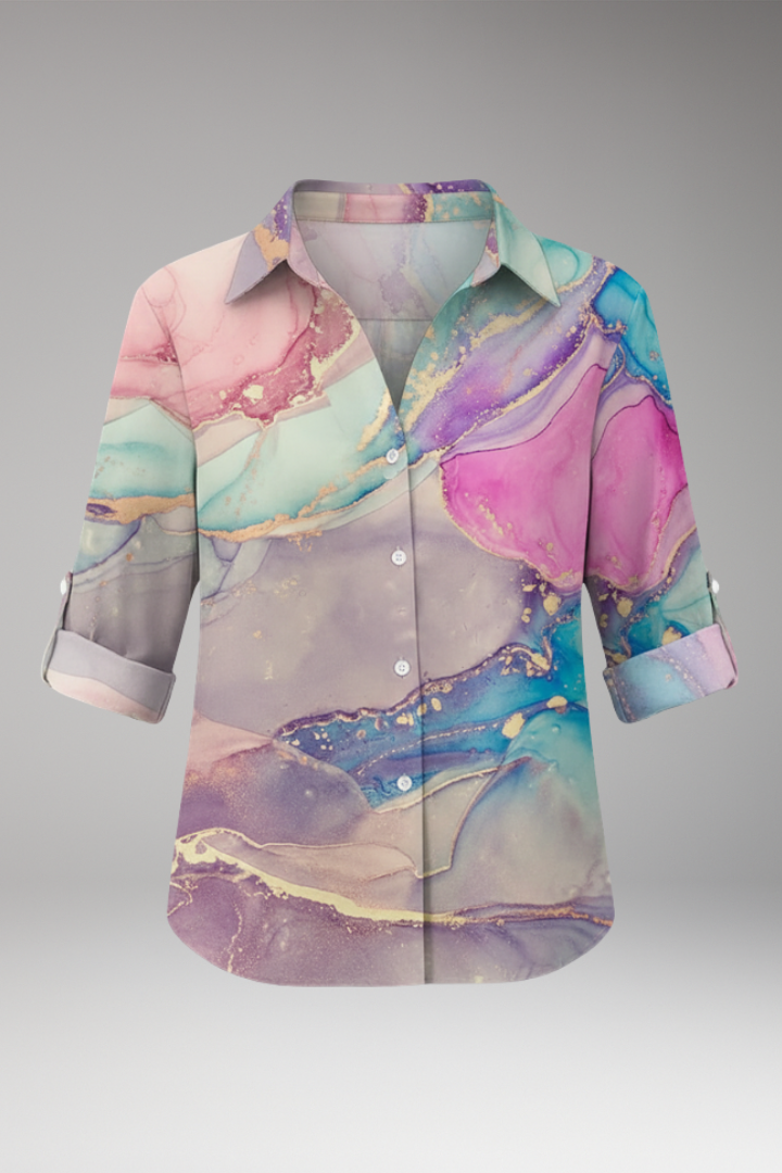 Women’s V-Neck Long Sleeve Blouse