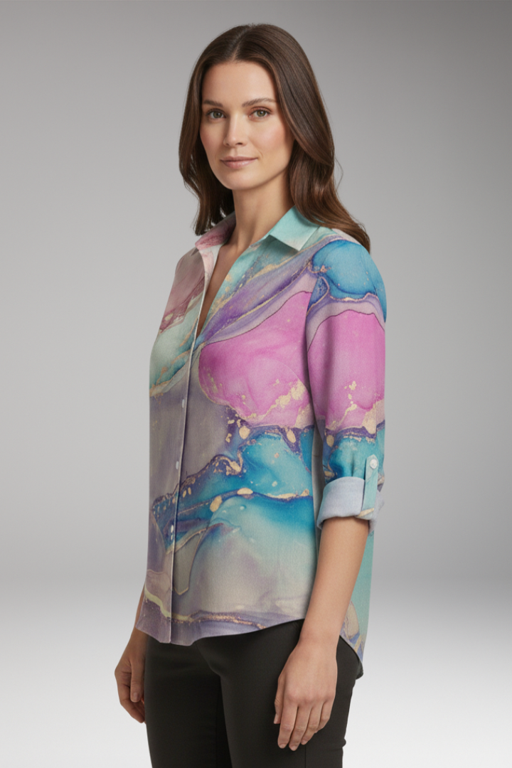 Women’s V-Neck Long Sleeve Blouse