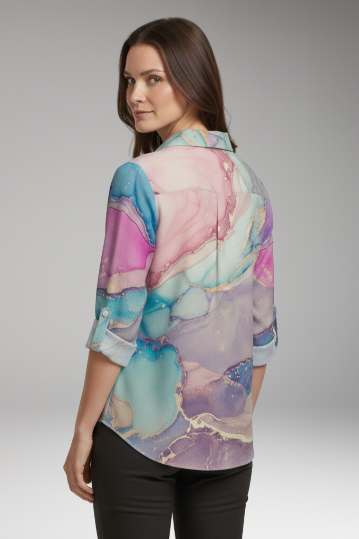 Women’s V-Neck Long Sleeve Blouse