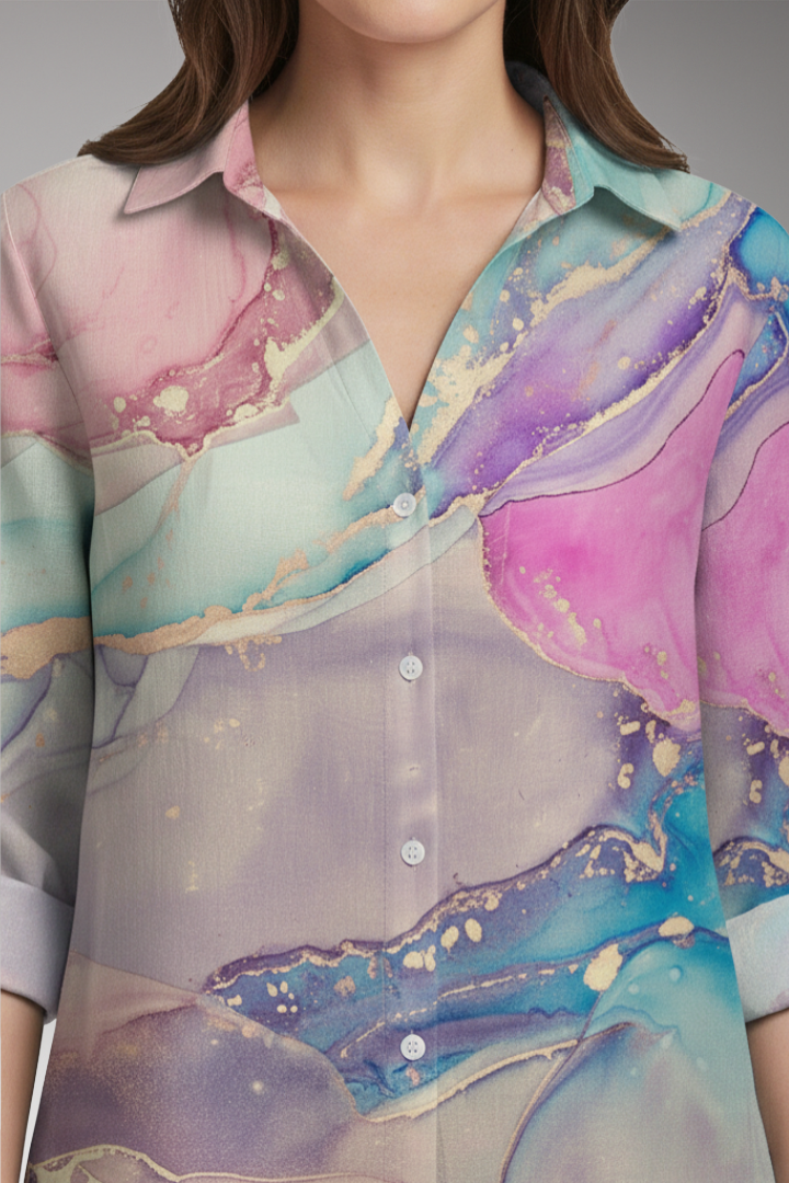 Women’s V-Neck Long Sleeve Blouse