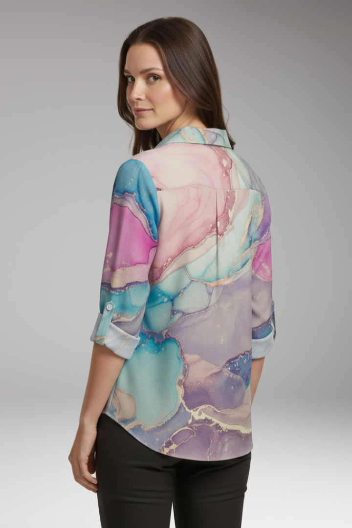 Women’s V-Neck Long Sleeve Blouse
