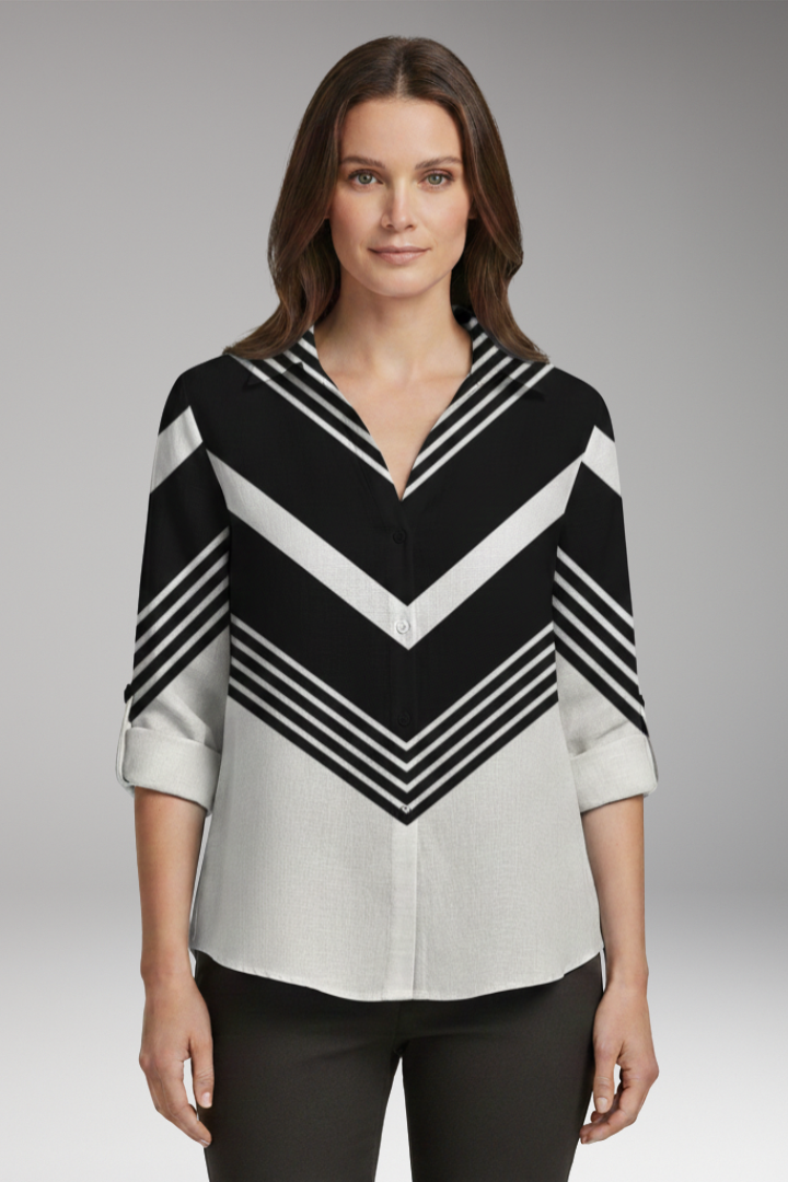 Women’s V-Neck Long Sleeve Blouse