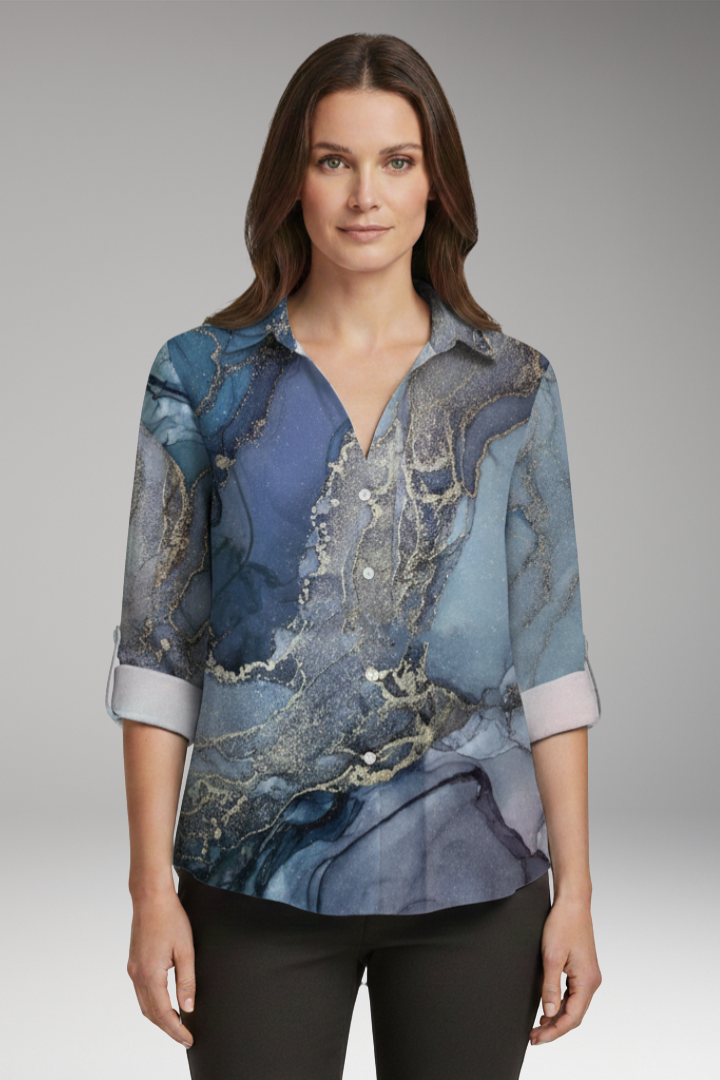 Women’s V-Neck Long Sleeve Blouse