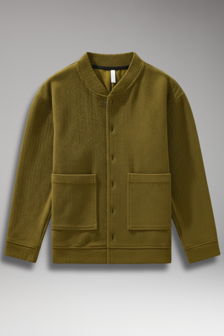 Men’s Corduroy Jacket with Buttons and Pockets