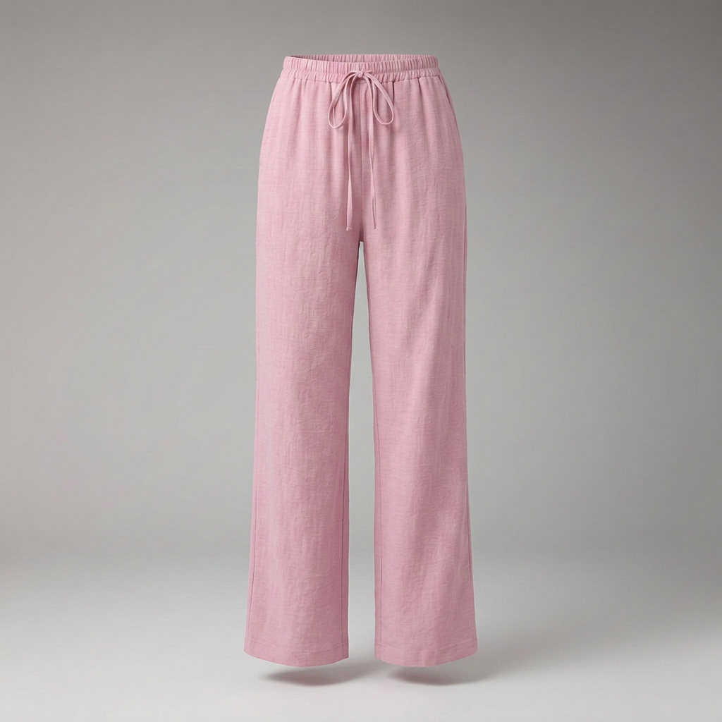 Women’s Trousers with Drawstring Waist and Side Pockets