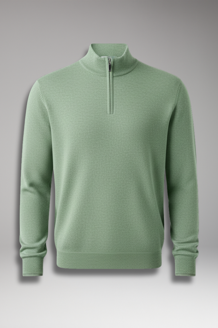 Men’s Pullover Jumper with Zipper Collar