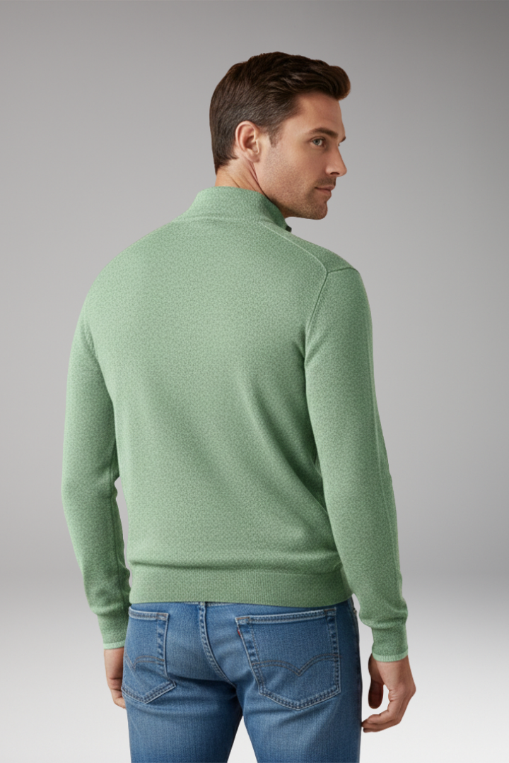 Men’s Pullover Jumper with Zipper Collar