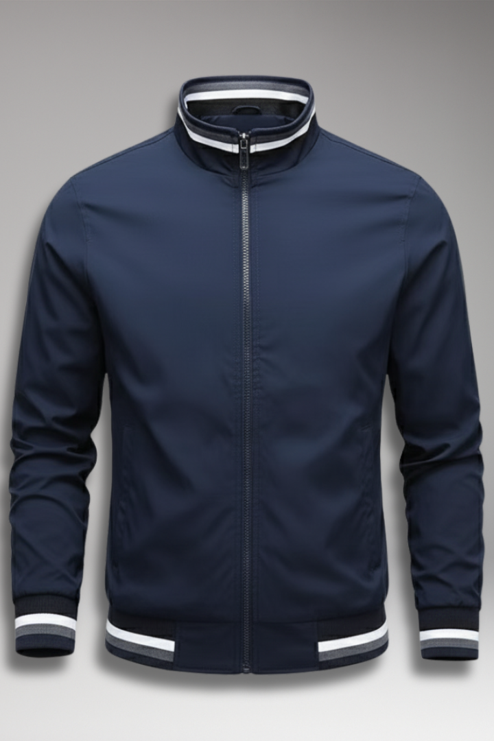 Men’s Bomber Jacket with Zip and Pockets