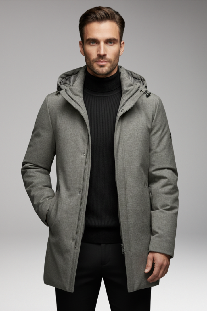 Men’s Winter Parka with Outer Shell and Lining